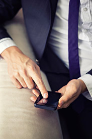 Businessman using a smartphone
